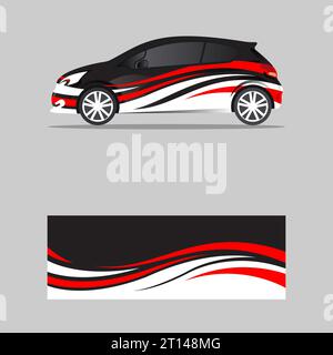 Wrapping Auto Aufkleber Wavy Style Design Vektor Stock Vektor