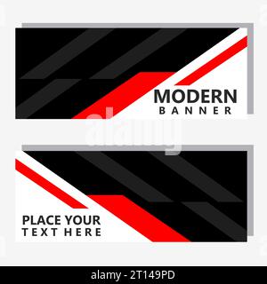 Hintergrund Moderne Banner geometrische rote Design Vektor Stock Vektor