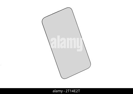 Schutzglas für Mobiltelefon oder Smartphone isoliert auf weißem Hintergrund. Smartphone-Schutzfolie aus transparentem mehrschichtigem Glas Stockfoto