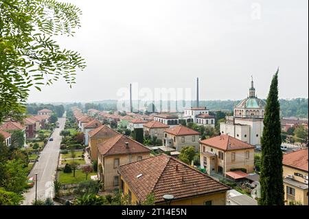 Crespi d'Adda, Villagio bei Bergamo, Italien Stockfoto