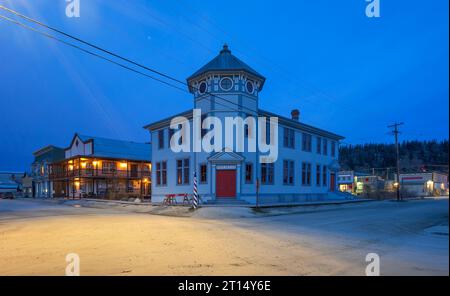 Blick auf das Postamt in Dawson City, Yukon, Kanada Stockfoto