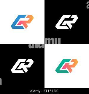 CR-Logo, CR-Monogramm, ursprüngliches CR-Logo, CR-Schriftzeichen, Symbol, Vektor Stock Vektor