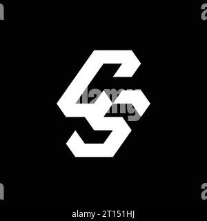 CS-Logo, CS-Monogramm, ursprüngliches CS-Logo, Letter CS-Logo, Symbol, Vektor Stock Vektor