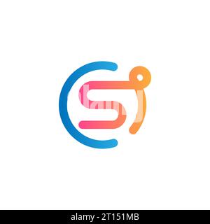 CS-Logo, CS-Monogramm, ursprüngliches CS-Logo, Letter CS-Logo, Symbol, Vektor Stock Vektor