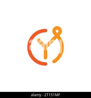 CY-Logo, CY-Monogramm, ursprüngliches CY-Logo, Letter CY-Logo, Symbol, Vektor Stock Vektor