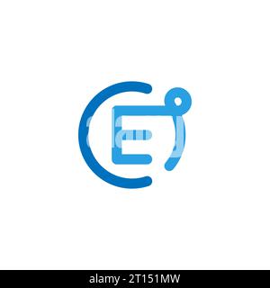 CE-Logo, CE-Monogramm, ursprüngliches CE-Logo, Buchstabe CE-Logo, Symbol, Vektor Stock Vektor