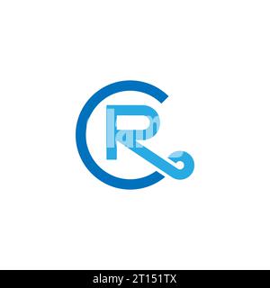 CR-Logo, CR-Monogramm, ursprüngliches CR-Logo, CR-Schriftzeichen, Symbol, Vektor Stock Vektor