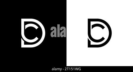 DC CD-Logo, DC CD-Monogramm, anfängliches CD DC-Logo, Buchstabe CD DC-Logo, Symbol, Vektor Stock Vektor