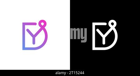 DY YD Logo, DY YD Monogramm, Initial YD DY Logo, Letter YD DY Logo, Symbol, Vektor Stock Vektor