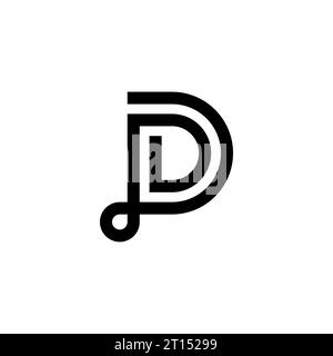 AD da-Logo, da-AD-Monogramm, ursprüngliches AD da-Logo, Buchstabe da-AD-Logo, Symbol, Vektor Stock Vektor