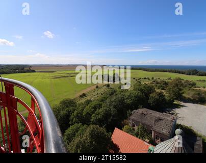 Blick vom neuen Leuchtturm Kap Arkona über die Ostseeinsel Rügen Stockfoto