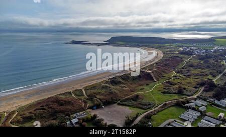 Port Eynon Beach auf der Gower Peninsula in der Nähe von Swansea in Südwales. Stockfoto