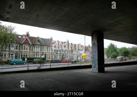 Die M32 Überführung in Eastville, Bristol Stockfoto