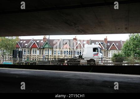 Die M32 Überführung in Eastville, Bristol Stockfoto