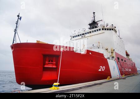 DER Eisbrecher Healy der US Coast Guard Cutter befindet sich am Mittwoch, den 11. Oktober 2023 in Nordhavn in Kopenhagen. Cutter Healy dient auch als Laborschiff, das wissenschaftliche Arbeiten auf den Meeren des kalten Nordens durchführt. Stockfoto