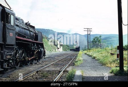 Spanischer Dampf um San Felices und Miranda de Ebro 7. Juni 1970. Stockfoto