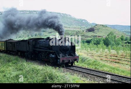 Spanischer Dampf um San Felices und Miranda de Ebro 7. Juni 1970. Stockfoto