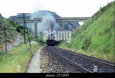 Spanischer Dampf um San Felices und Miranda de Ebro 7. Juni 1970. Stockfoto