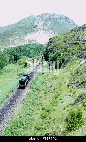 Spanischer Dampf um San Felices und Miranda de Ebro 7. Juni 1970. Stockfoto