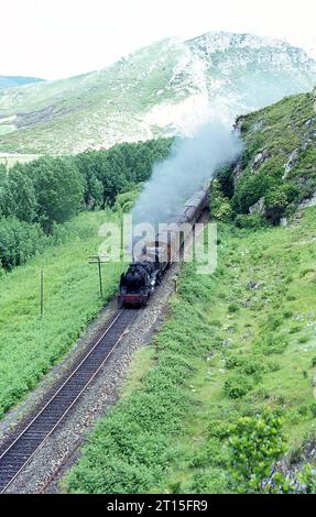 Spanischer Dampf um San Felices und Miranda de Ebro 7. Juni 1970. Stockfoto