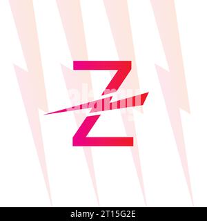 Z-Letter-Logo mit dem elektrischen Schild, dem Elektrizitätslogo, dem Power Energy Logo und dem Symbol Stock Vektor