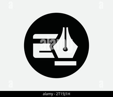 Kreditkartenanmeldung Rundkreis Kreissymbol Bankkreditantrag Genehmigen Genehmigung Registrieren Unterschrift Zahlung Zahlung Schwarzes weißes Symbol EPS Vektor Stock Vektor