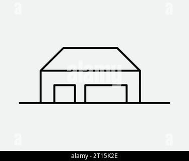 Haus Linie Icon Home Housing Shelter Building Property Apartment Hypothekenwohnung Architektur Schwarz weiß Umrisslinie Form Zeichen Symbol EPS Vektor Stock Vektor