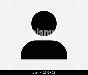 Benutzermitglied Symbol Zeichen Symbol Avatar Profil Social Media Human Silhouette Kopf männlicher Geschäftsmann Vektor EPS Kunstwerk Clipart Kunstwerk Stock Vektor