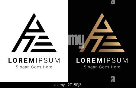 Luxuriöses Initial KE oder EK Monogramm-Logo-Design Stock Vektor