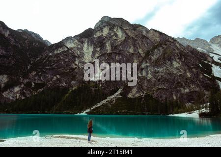 Lago Di Praies, Italien Stockfoto