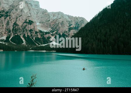 Lago Di Praies, Italien Stockfoto