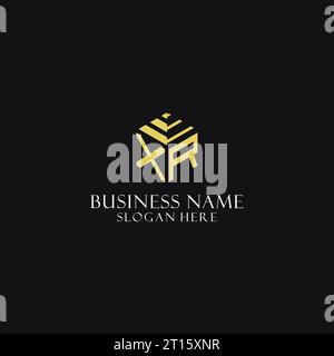 XR-Initialmonogramm mit sechseckigem Logo und kreativem geometrischem Logo-Design Stock Vektor