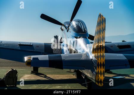 P51 Mustang auf der Flugschau Stockfoto