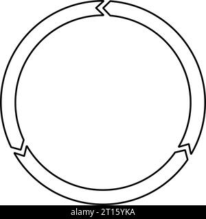 Symbol für den Drehpfeil. Vektorabbildung Stock Vektor