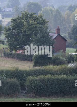Ackerland im Clun Valley bei Craven Arms, Shropshire, Großbritannien Stockfoto