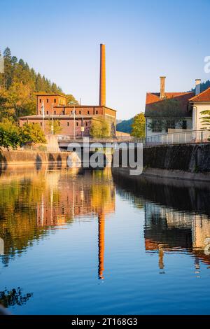 Historisches Gebäude der alten Deckenfabrik Calw, Schwarzwald, Deutschland Stockfoto