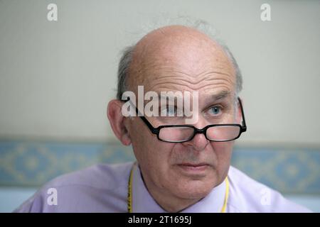 Vince Cable, ehemaliger stellvertretender Vorsitzender der Liberaldemokraten, sprach bei einer jährlichen Konferenz am 14. September 2008 in Bournemouth Stockfoto