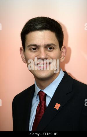 David Miliband Parlamentsabgeordnete auf der Labour Party Konferenz im Jahr 2008 Stockfoto