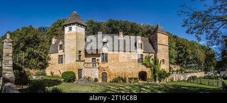 Vue panoaramique du château de Cipières (ou Lacypierre ou Lacipières) Stockfoto