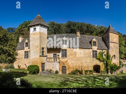 Vue panoaramique du château de Cipières (ou Lacypierre ou Lacipières) Stockfoto