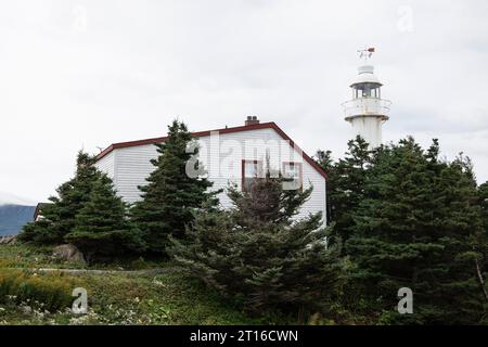 Lobster Cove Head Leuchtturm in Neufundland & Labrador, Kanada Stockfoto