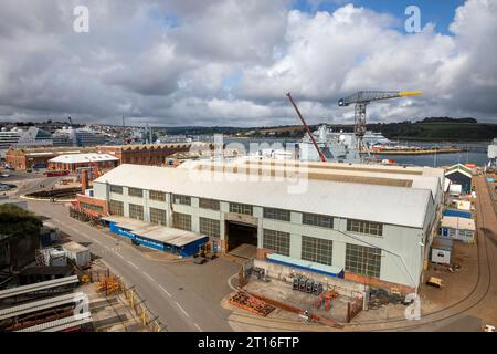 Pandennis Werft Falmouth Docks Port, Cornwall, England, Großbritannien, September 2023 Stockfoto