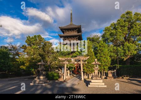 Nationalschatz fünfstöckige Pagode des Toji-Tempels in Kyoto, Japan Stockfoto
