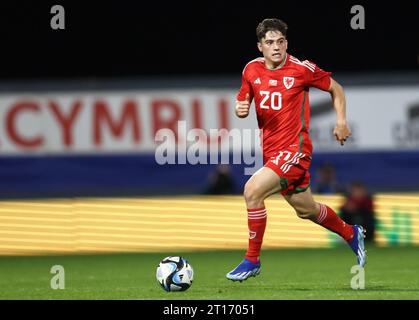 Wrexham, Großbritannien. Oktober 2023. Daniel James von Wales während des internationalen Freundschaftsspiels im Racecourse Stadium in Wrexham. Der Bildnachweis sollte lauten: Darren Staples/Sportimage Credit: Sportimage Ltd/Alamy Live News Stockfoto