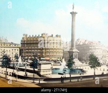 Trafalgar Square, London, Viktorianischen Periode Stockfoto