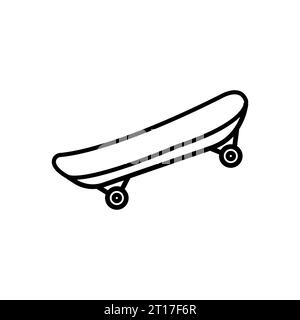 Rad-Skateboard-Symbol. Umrissrad-Skateboard-Symbol für Webdesign auf weißem Hintergrund Stock Vektor