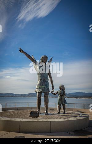 Statue des Erzengels Raphael im Jardin Bonaparte Stockfoto