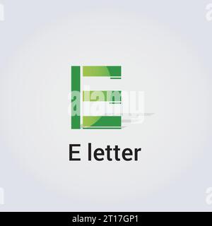 E Letter Icon Design Single isoliertes Logo Design Marke Corporate Identity verschiedene Farben editierbare Vorlage Vektor Monogramm Emblem Illustration Marke Stock Vektor