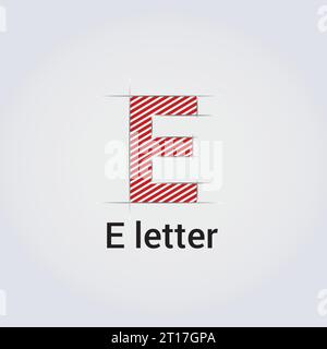 E Letter Icon Design Single isoliertes Logo Design Marke Corporate Identity verschiedene Farben editierbare Vorlage Vektor Monogramm Emblem Illustration Marke Stock Vektor