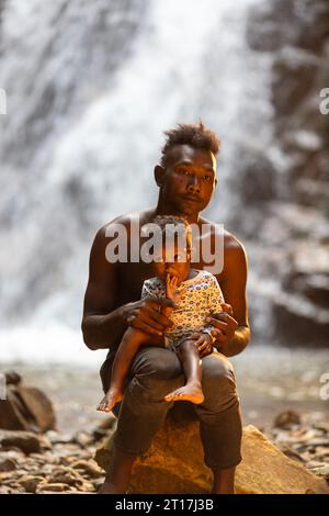 Indigene Völker in Royal Belum, Perak Stockfoto